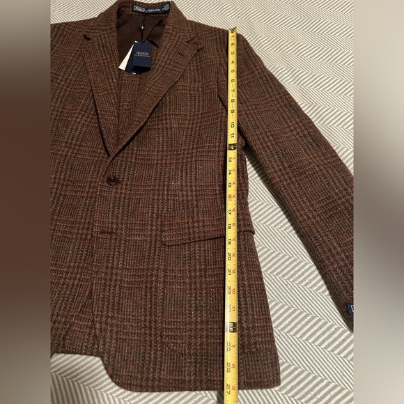 BNWT Polo Ralph Lauren Tweed Blazer Men’s Size 42 R with flip collar - Picture 8 of 10